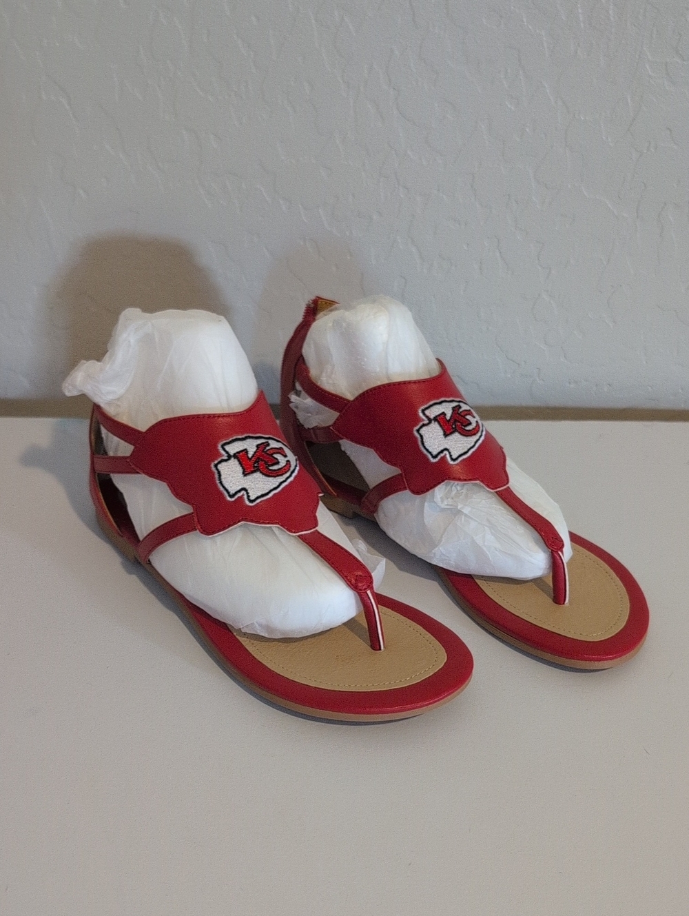 Kansas City Chiefs Red Logo Gladiator Sandals